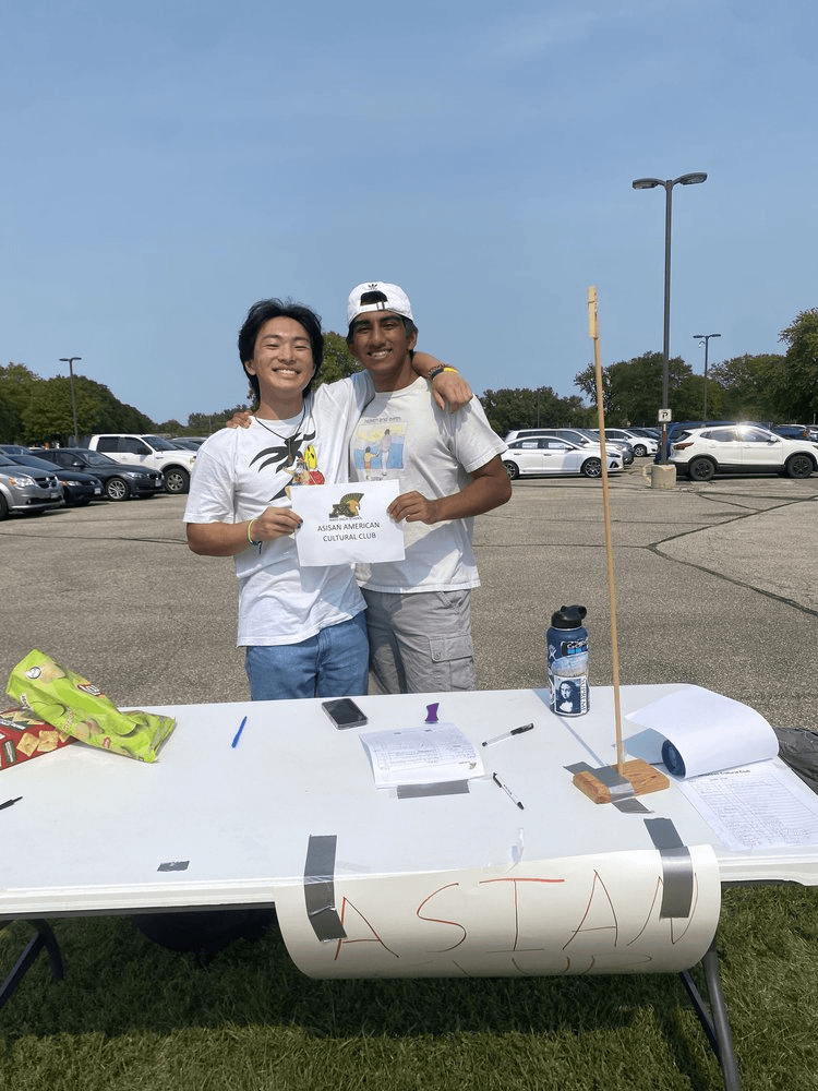 Darian and I at our highschool's club fair.